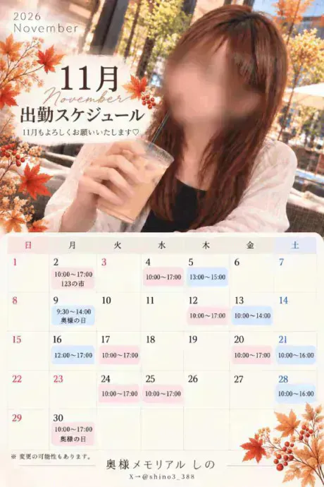 11月の予定✍️/しの