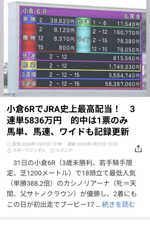 奇跡の馬券🐴✨