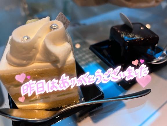 昨日の小雪からのお礼🧁🩵