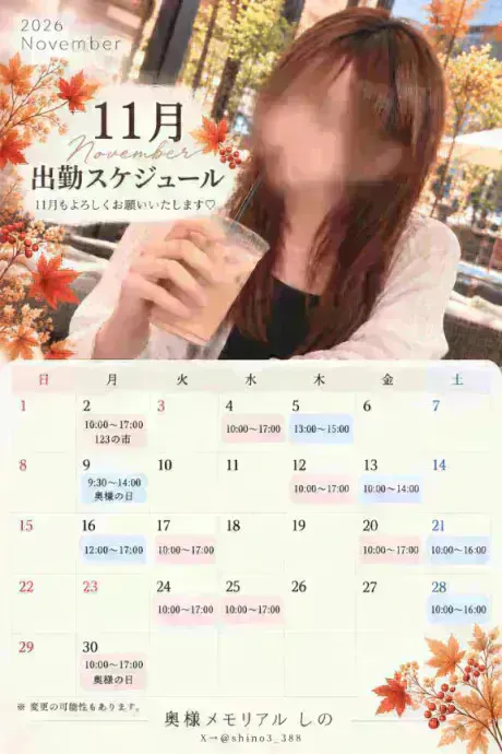 11月の予定✍️/しの