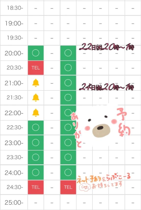 ただいま出勤と今週の予定です