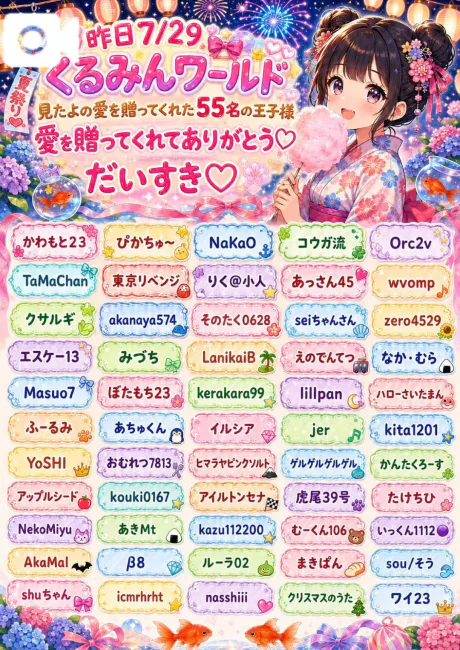 🎀見たよの愛をありがとう🥰🎀/くるみ