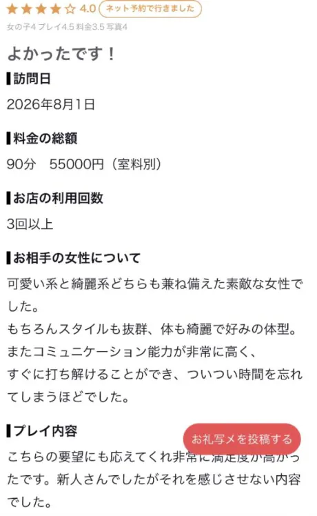【お礼写メ日記】なむさふ様💐/鈴(すず)