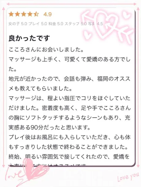 【お礼写メ日記】/こころ