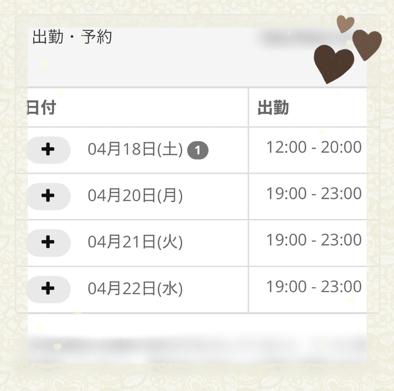 あみ 3/1体験入店のブログ 来週の予定