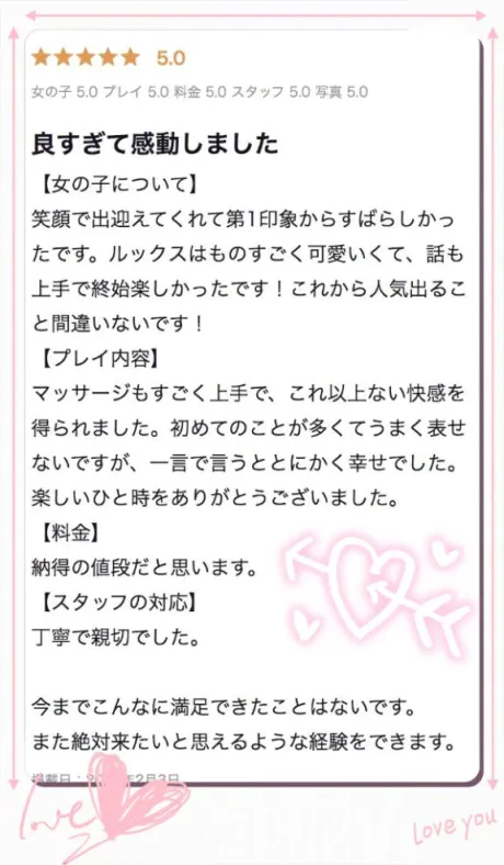 【お礼写メ日記】/こころ