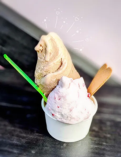 寒かったけどおいしかった〜🥰🍨/しょうこ