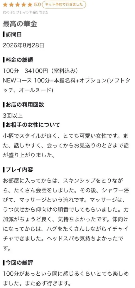 はなたっぷりHoney oil SPA